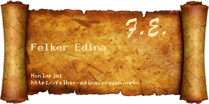 Felker Edina névjegykártya